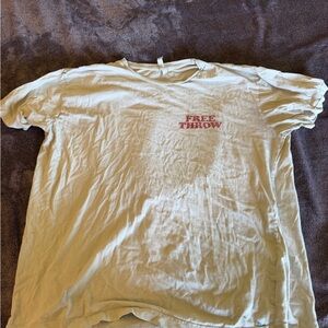 2XL Free Throw Down & Out Candle Left To Melt Skull Cream Red Tee